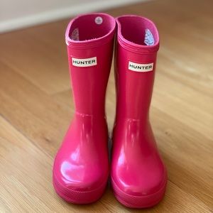 Hunter First Class Rain Boot Size 9T Bright Pink